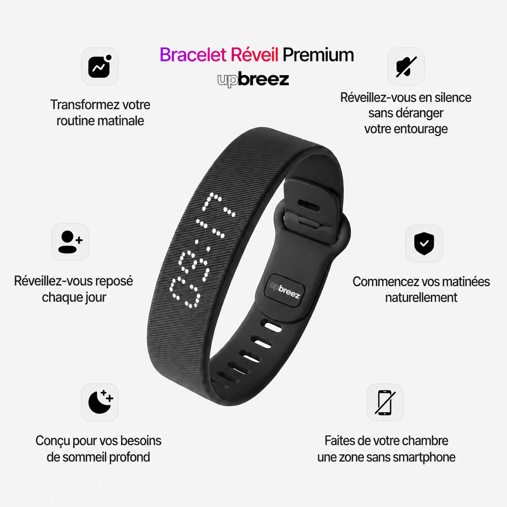 NOCTA  Bracelet-Réveil à Vibration Silencieuse